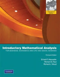 Image of Introductory mathematical analysis for business, economics, and the life and social sciences. Thirteenth Edition