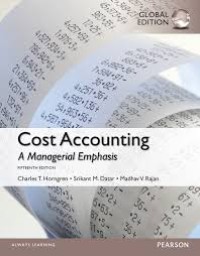 Image of Cost accounting : a managerial emphasis. Fifteenth Edition