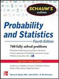 Image of Schaum's outline of probability and statistics. Fourth Edition