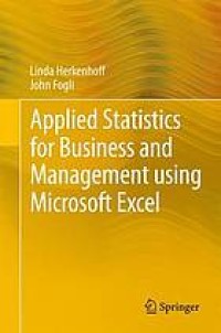 Image of Applied statistics for business and management using Microsoft Excel