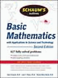 Image of Schaum's outline of theory and problems of basic mathematics with applications to science and technology. Second Edition