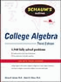 Image of Schaum's Outline of College Algebra. Third Edition