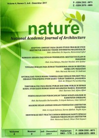 Image of Nature : National Academic Journal of Architechture volume 11 no 1, Januari - Juni 2024