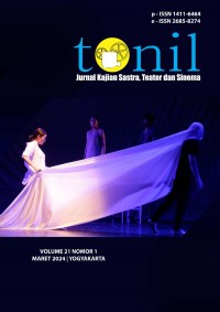 Image of Tonil : Jurnal Kajian Sastra, Teater dan Sinema volume 21 nomor 1, Maret 2024