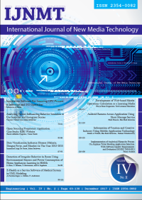 Image of IJNMT : international journal of new media technology vol. 4, no. 2, December 2017