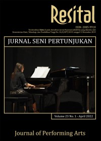Image of Resital : Jurnal Seni Pertunjukan Vol. 23 No. 1, April 2022