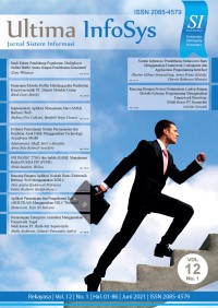Image of Ultima InfoSys: jurnal sistem informasi vol. 12, no. 1, Juni 2021
