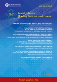 Image of Journal of islamic monetary economics and finance, vol. 8, special issue, 2022