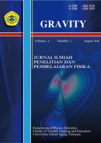 Image of Gravity: Jurnal Ilmiah Penelitian dan Pembelajaran Fisika vol. 6, no. 2, Agustus 2020