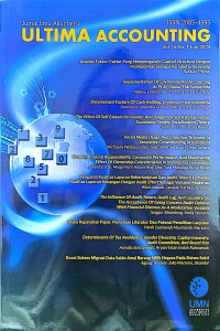 Image of Ultima accounting : jurnal ilmu akuntansi, vol. 16, no. 1, Juni 2024