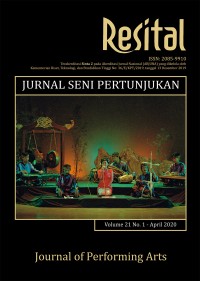 Image of Resital : Jurnal Seni Pertunjukan Vol. 21 No. 1, April 2020