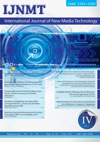 Image of IJNMT : international journal of new media technology vol. 4 No. 1, June 2017