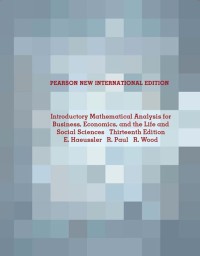 Image of Introductory mathematical analysis for business, economics, and the life and social sciences. Thirteenth International Edition