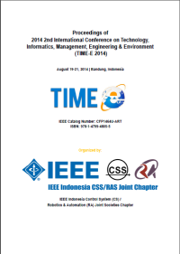Image of Proceedings of 2014 2nd International Conference on Technology, Informatics, Management, Engineering, & Environment (TIME-E 2014) : August 19-21, 2014, Bandung, Indonesia