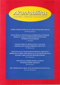 Image of Akuntabilitas: Jurnal Ilmiah Akuntansi Vol. 7 No. 2 Maret 2008