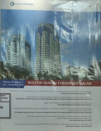 Image of Buletin hukum kebanksentralan, vol. 16, no. 1, Juli - Desember 2019