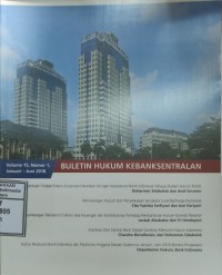 Image of Buletin hukum kebanksentralan, vol. 15, no. 1, Januari - Juni 2018