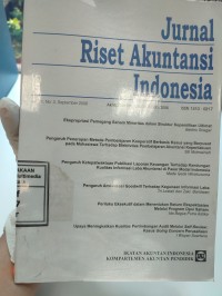 Image of Jurnal Riset Akuntansi Indonesia, vol. 11, no. 3, September 2008