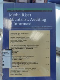 Image of Media Riset Akuntansi, Auditing & Informasi vol. 9, no. 1, Desember 2009