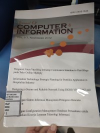 Image of Journal of Computer & Information vol. 1 no. 1, November 2012