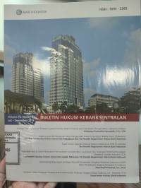 Image of Buletin hukum kebanksentralan, vol. 16, no. 2, Juli - Desember 2019