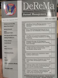 Image of DeReMa (DeReMa Management Journal): Jurnal Manajemen vol. 13, no. 2, September 2018