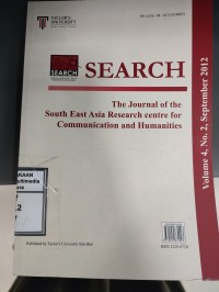 Image of Search : the journal of the South East Asia research centre for communication and humanities : volume 4, no.2, September 2012