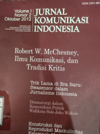 Image of Jurnal komunikasi Indonesia : Volume 1 Nomor 2 Oktober 2012