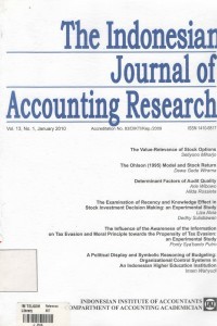 Image of The Indonesian journal of accounting research Vol. 14 No. 3, September 2011