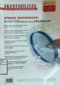 Image of Akuntabilitas : Jurnal ilmiah dan akuntasi Vol. 11 No. 2, Maret 2012