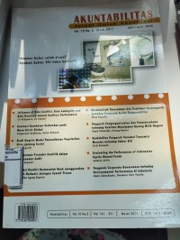 Image of Akuntabilitas : Jurnal ilmiah akuntansi Vol. 10 No. 2, Maret 2011