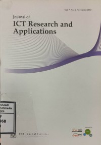 Image of Journal of ICT research and applications Vol. 7 No. 3, December 2013