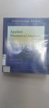 Image of Applied numerical analysis. Seventh Edition