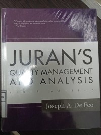 Image of Juran's quality management and analysis. Sixth Edition