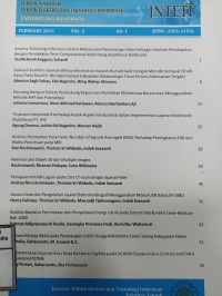Image of Jurnal nasional teknik elektro dan teknologi informasi JNTETI Vol.2 No.1, February 2013