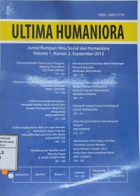 Image of Ultima Humaniora : jurnal rumpun ilmu sosial dan humaniora Volume 2, No 2, September 2014