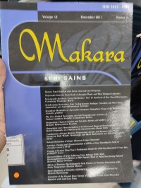 Image of Makara : Seri Sains Vol. 15 No. 2, November 2011
