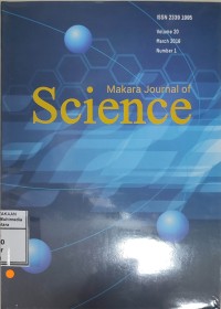 Image of Makara Journal of Science Vol. 17 No. 2, August 2013
