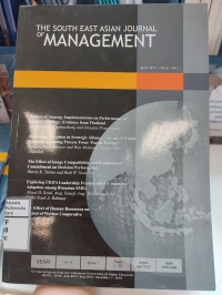 Image of The South East Asian journal of management Vol. 6 No. 1 April 2012