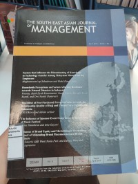 Image of The South east asian journal of management Vol. 8 No. 1 April 2014
