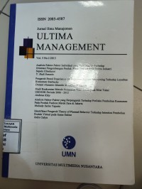 Image of Ultima management : jurnal ilmu manajemen Vol. 5 No. 1, Juni 2013