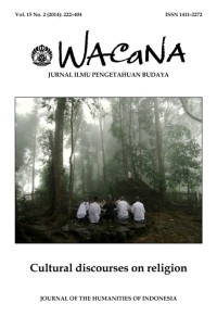 Image of Wacana : Jurnal Ilmu Pengetahuan Budaya Vol. 15 No. 2, 2014