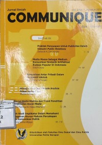 Image of Jurnal Ilmiah Communique vol 9 no 1 Agustus 2013