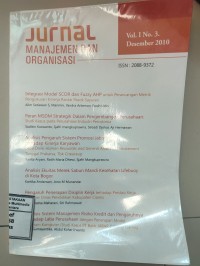 Image of Jurnal Manajemen dan Organisasi Vol. 1 No. 3 Desember 2010