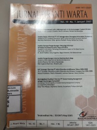 Image of Jurnal Piranti Warta Vol. 10 No. 1 Januari 2007