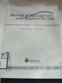 Image of Journal of management and business review Volume 14 Number 1, January 2017