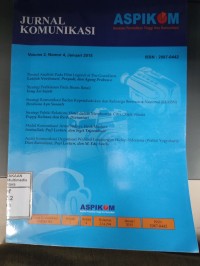 Image of Jurnal Asosiasi Pendidikan Tinggi Ilmu Komunikasi (ASPIKOM) Vol. 2 No. 4, Januari 2015