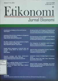 Image of Etikonomi : Jurnal Ekonomi Vol 17 No 1 2018