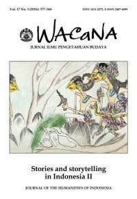 Image of Wacana : Jurnal ilmu pengetahuan budaya Vol. 17 no. 3, 2016
