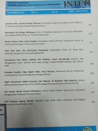 Image of Jurnal Nasional Teknik Elektro dan Teknologi Informasi JNTETI Vol.4 No.4 November 2015